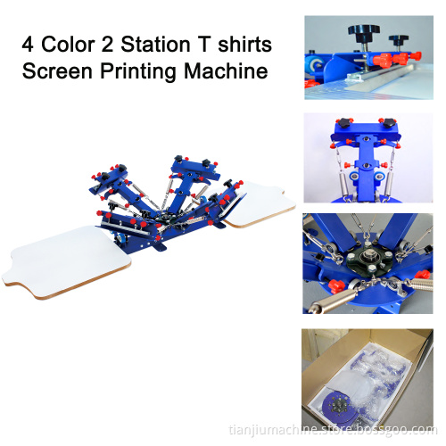Desktop Manual 4 color screen printing machine